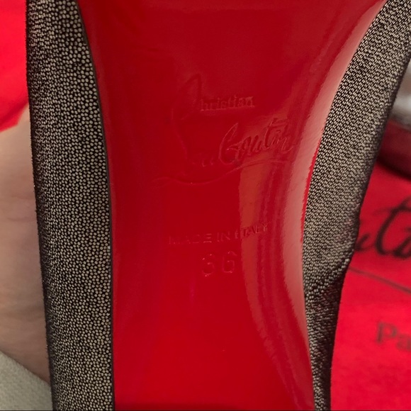 Christian Louboutin Heeled Silver Boots - Picture 6 of 9